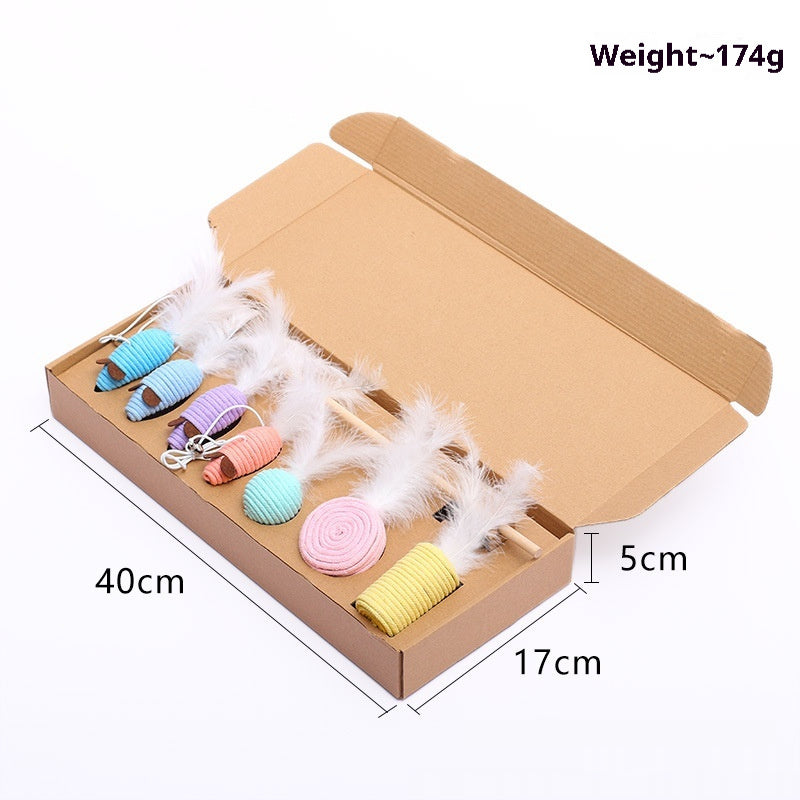 Pet Supplies Mouse Cat Toy Gift Set 7 Pieces