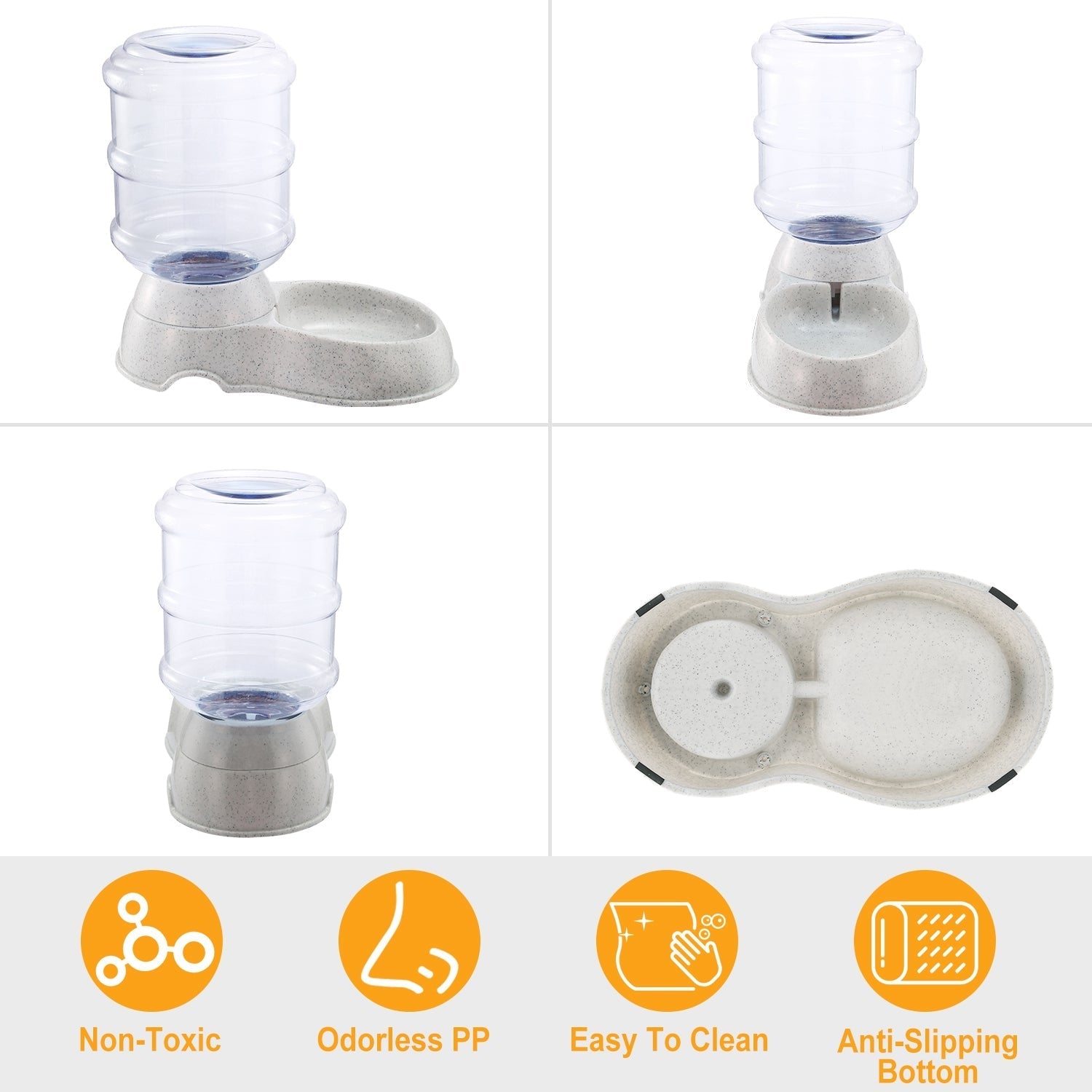 3.5L/1Gal Pet Water Dispenser Self-Dispensing Gravity Pets Water Feeder Automatic Pet Waterer Cat Dog - Majestic Pet Kingdom