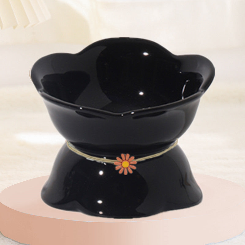 Cute Cat Bowl Ceramic Flower Gradient - Majestic Pet Kingdom