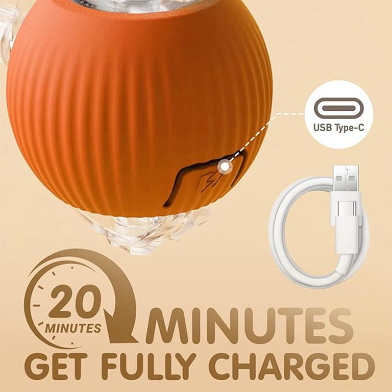 Cat Toy Automatic Rolling Smart Sensor Ball Rechargeable Play - Detail Angle 3 | Majestic Pet Kingdom