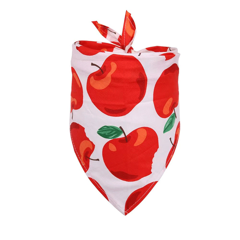 Pet Accessories Summer Pet Drool Towel Fruit Style Pet Scarf Pure Cotton Dog Triangle Scarf | Purrfect Pet Kingdom