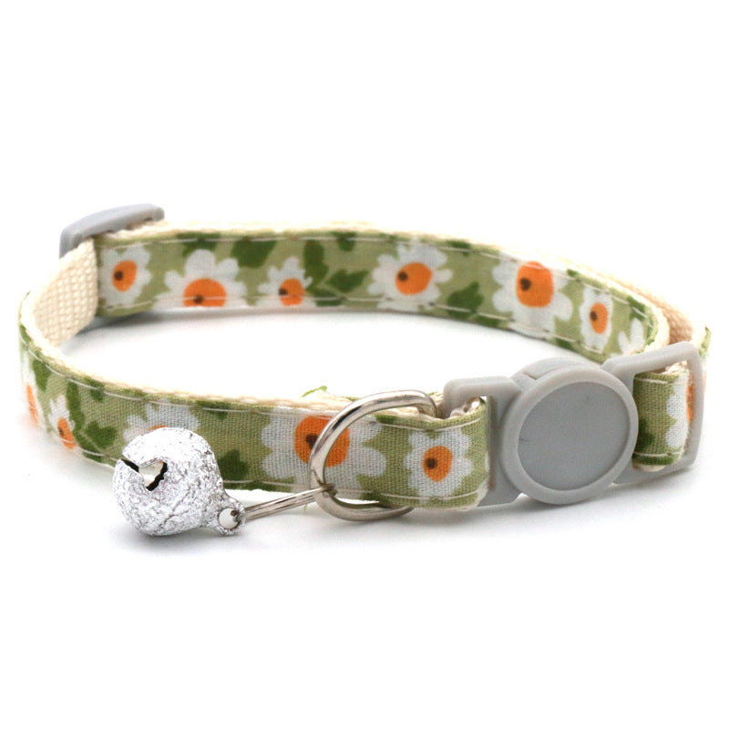 Floral Pet Bandana: Daisy Triangle Scarf Collar