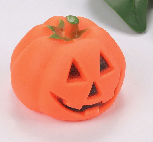 Halloween Pumpkin Toy for Pets - Interactive Rubber Toy with Sound for Dogs to Chew and Play - Main Feature View | Majestic Pet Kingdom