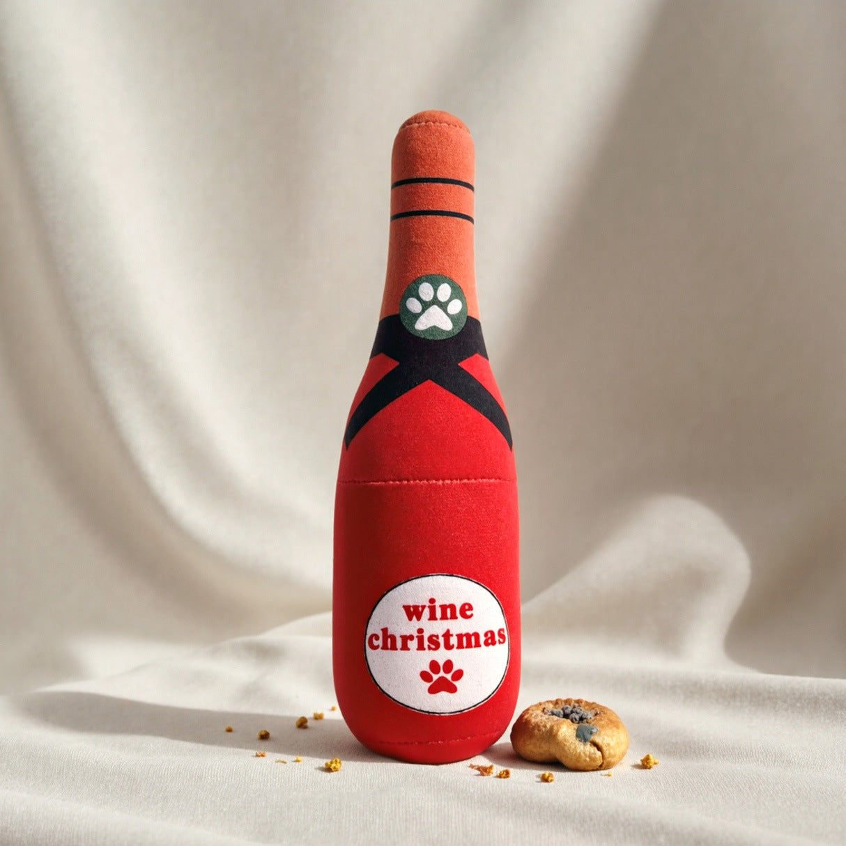 Dog Toy Realistic Wine Bottle Chew-Resistant Self-Entertainment Plush Toy for Cats and Dogs Teeth Cleaning Sound-Making Toy | Purrfect Pet Kingdom