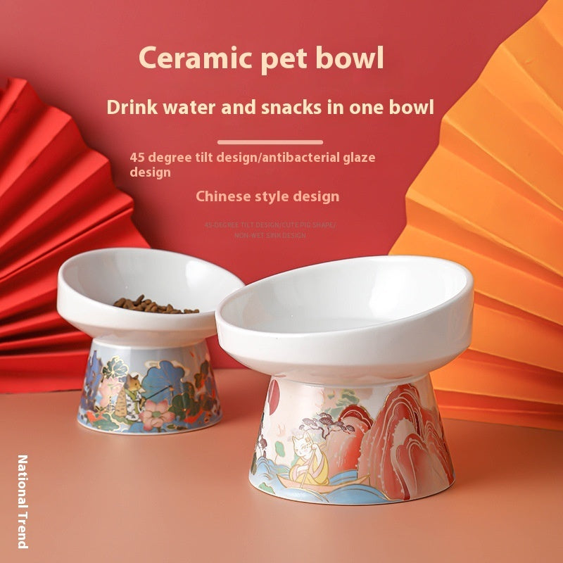 Cat Bowl Pet Ceramic High Leg - Majestic Pet Kingdom