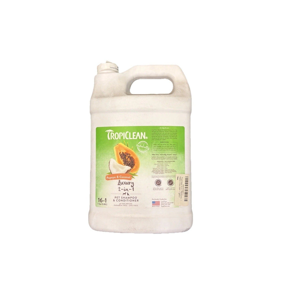 TropiClean 2-in-1 Dog Shampoo and Conditioner, Professional Dog Shampoo, Gallon - Majestic Pet Kingdom