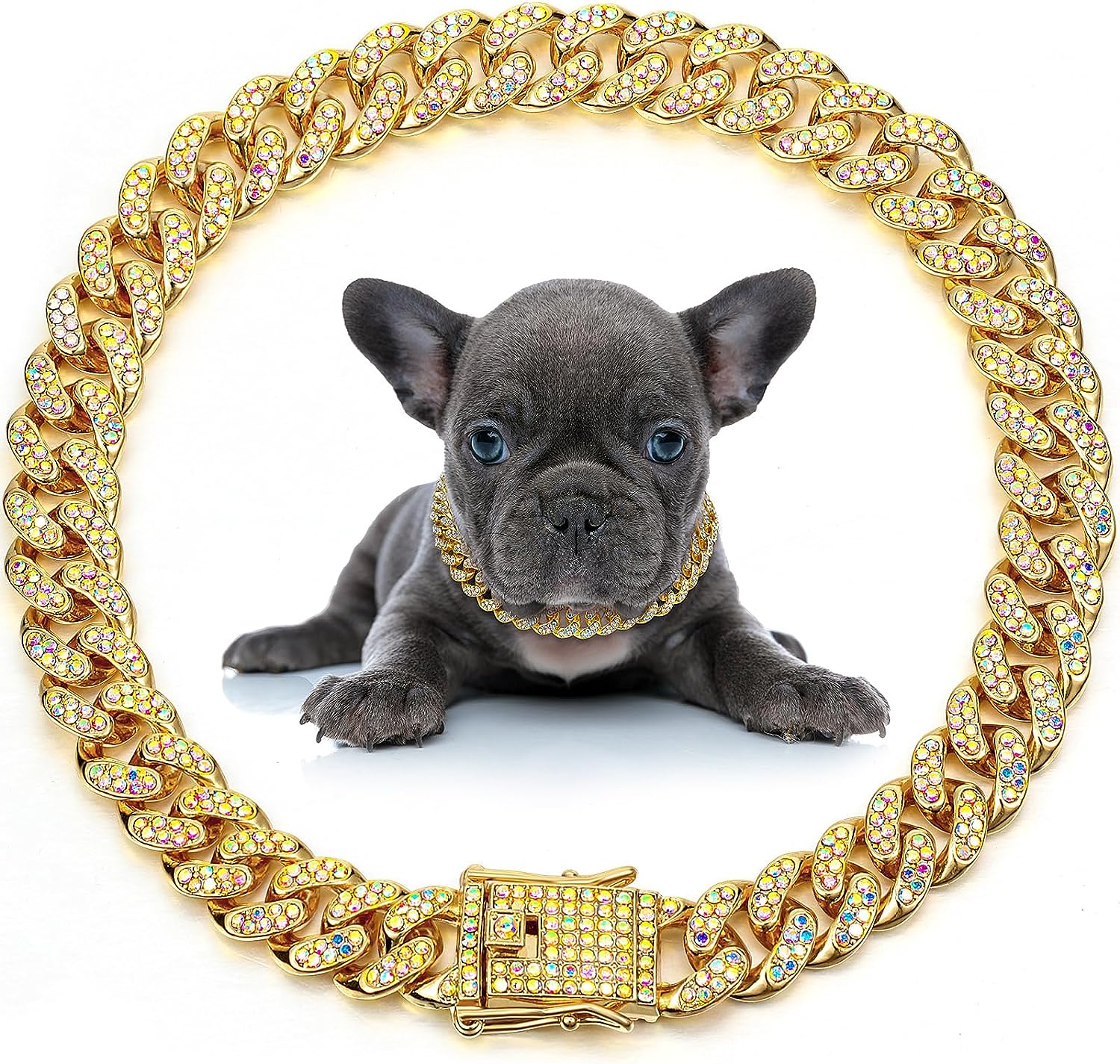 Dog Necklace Metal Cat Chain Pet Crystal Collar Jewelry Accessories | Majestic Pet Kingdom™