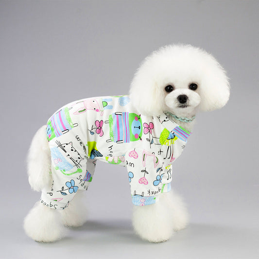 Pet Clothes Pajamas Five-color Home Wear - Premium Pet Accessory