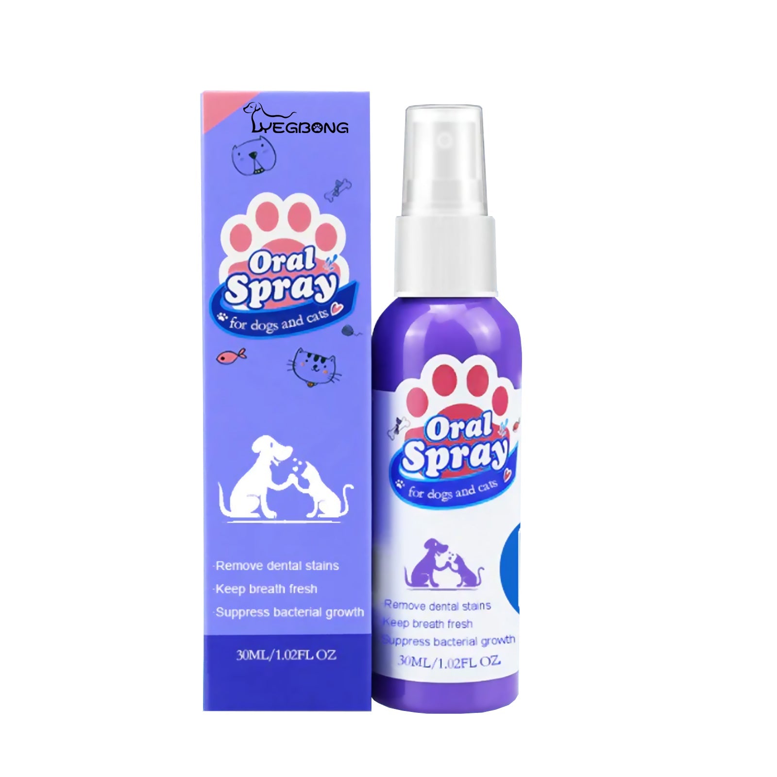 Pet Tooth Cleaning Spray: Oral Care Stain & Plaque Remover