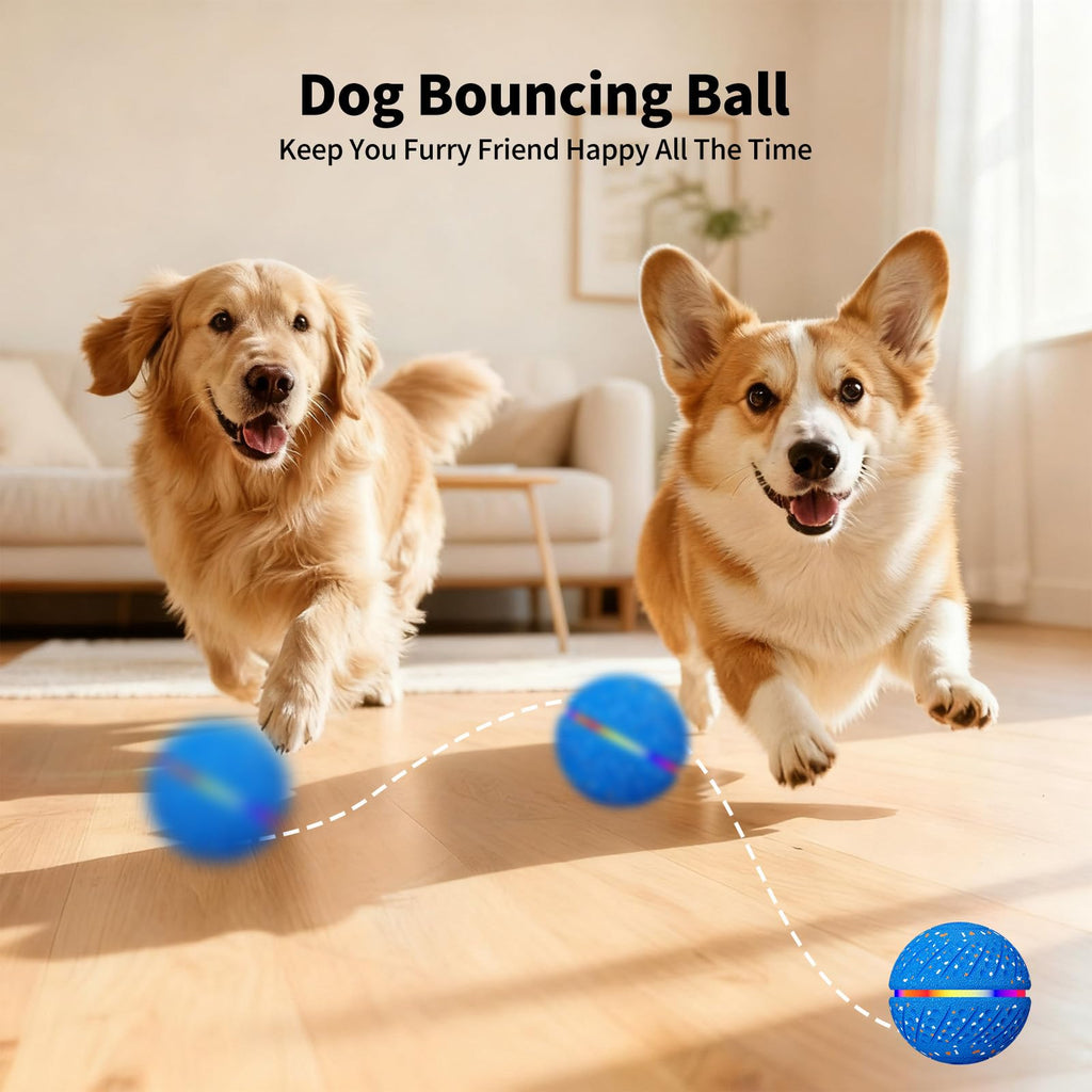 Interactive Dog Toys Ball, Smart Moving Bouncing Dog Ball With Colorful Lights, Automatic Moving, Bouncing And Rotating, E-TPU Material, Dogs Toy For Small Medium Dogs Keep Them Busy