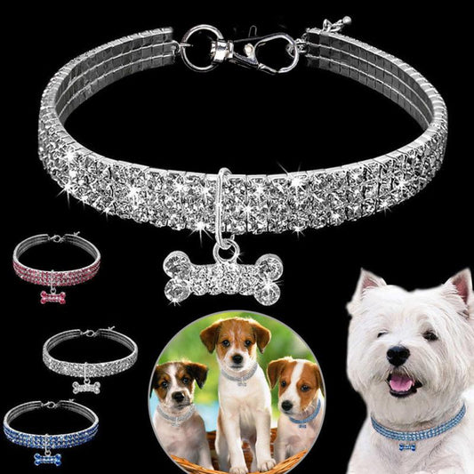 Bling Rhinestone Dog Collar Crystal Puppy Chihuahua Pet Dog Collars | Majestic Pet Kingdom™