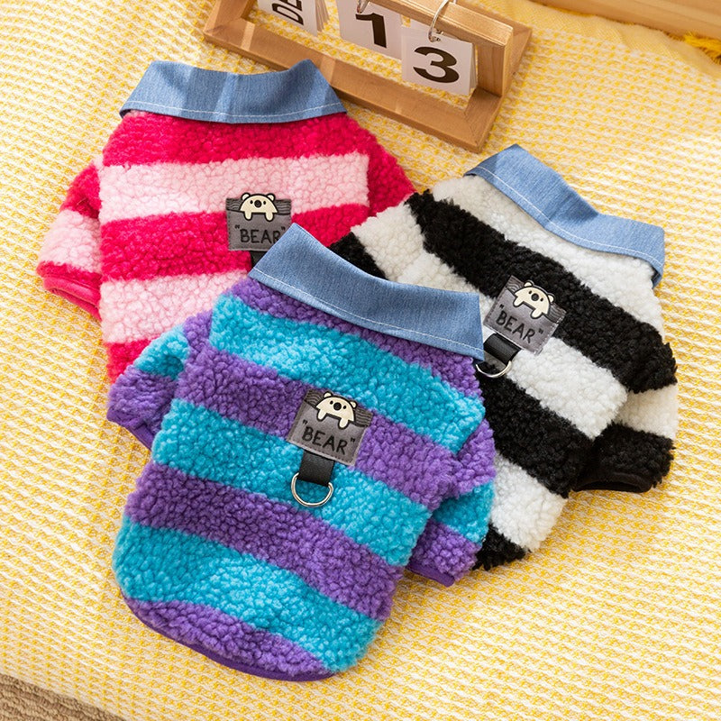 Leash Hole And Collar Winter Thick Warm Cozy Sweater For Small Medium Breeds, For Teddy Dachshunds Yorkies Cats - Majestic Pet Kingdom
