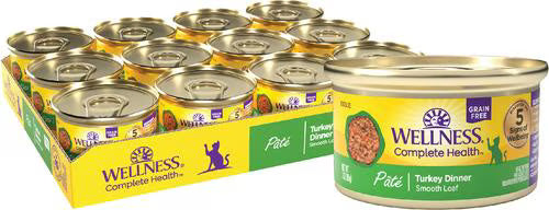 Wellness Complete Health Adult Turkey Dinner Pate Wet Cat Food (3oz) - Majestic Pet Kingdom