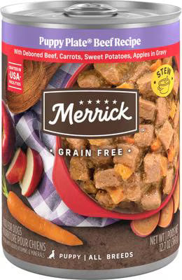 Merrick Grain Free Puppy Plate Beef Wet Dog Food (12.7oz) - Majestic Pet Kingdom