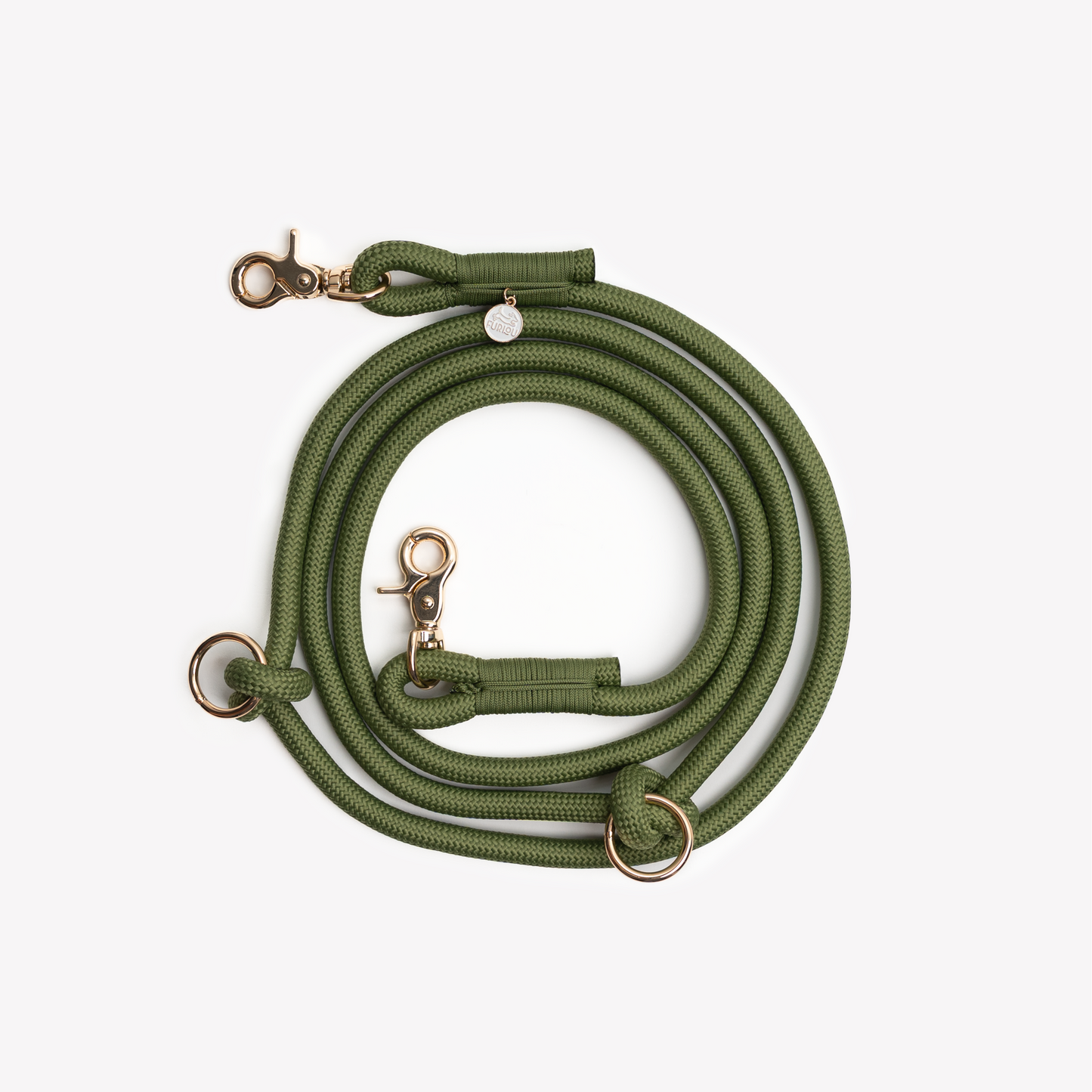 'Green' - Hands Free Braided Leash | Purrfect Pet Kingdom