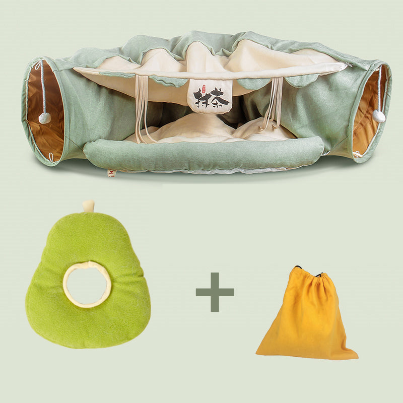 Cat Tunnel Bed All-Season Universal Collapsible Play Cave Mat - Majestic Pet Kingdom