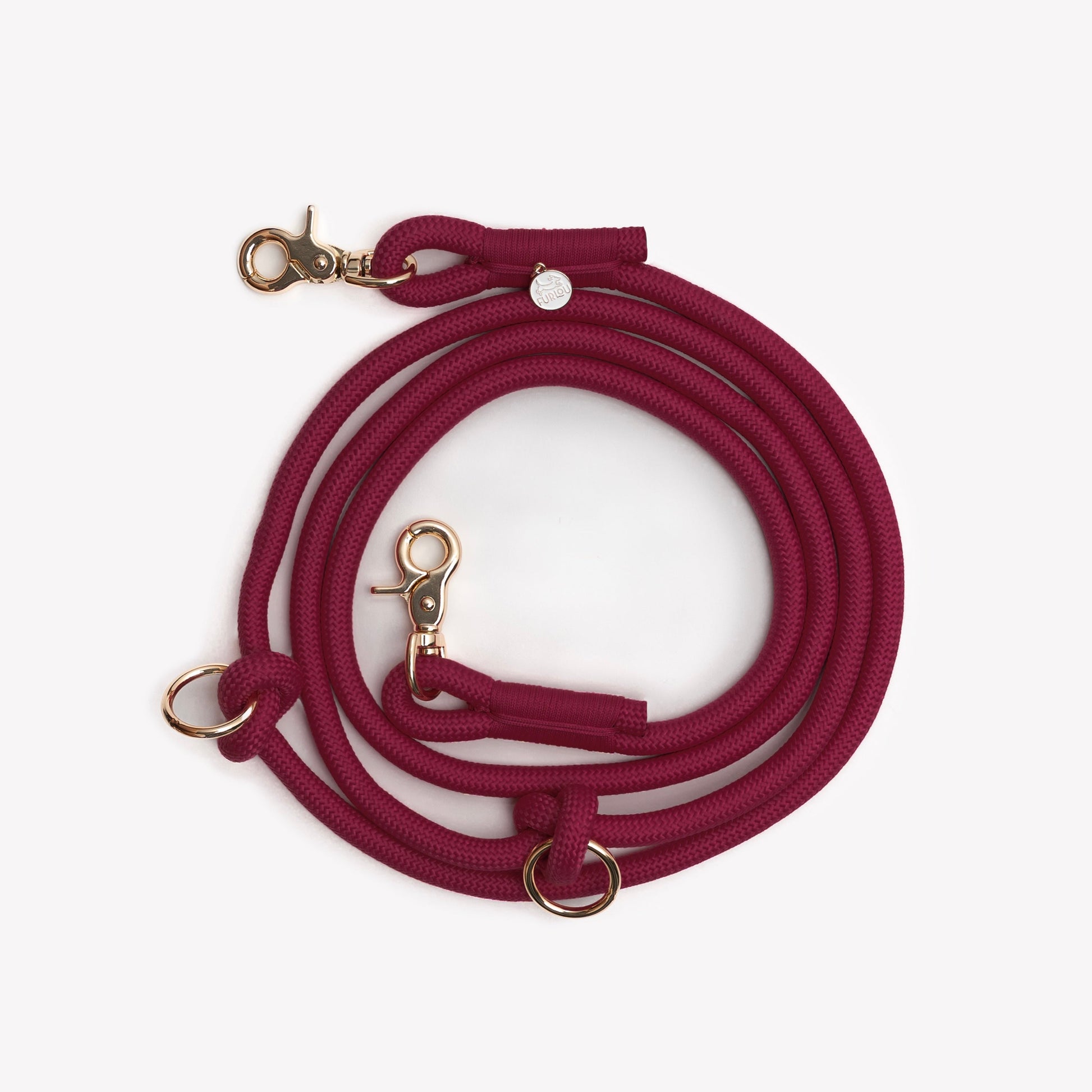 'Bordeaux' - Hands Free Braided Leash | Purrfect Pet Kingdom