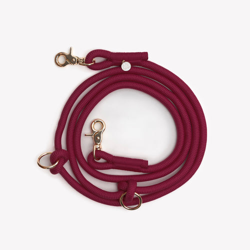 'Bordeaux' - Hands Free Braided Leash | Purrfect Pet Kingdom