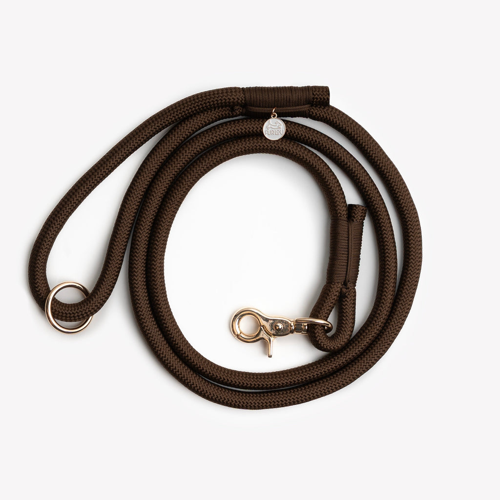 Brown' - Braided Rope Leash - Majestic Pet Kingdom