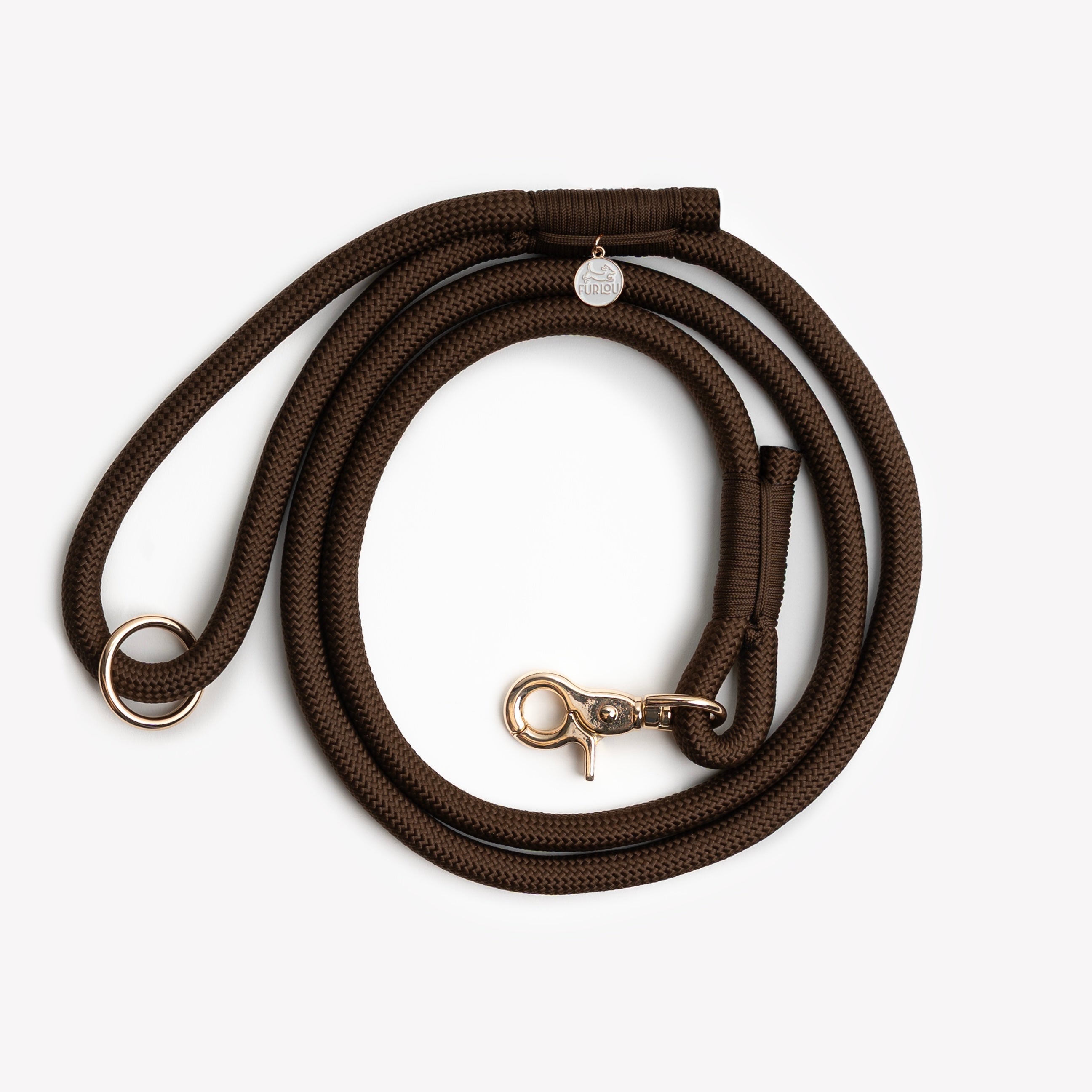 Brown' - Braided Rope Leash - Majestic Pet Kingdom