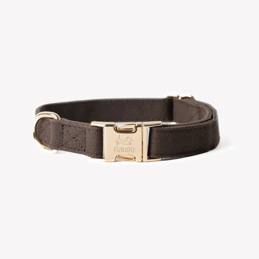 'Brown' - Canvas Dog Collar | Purrfect Pet Kingdom