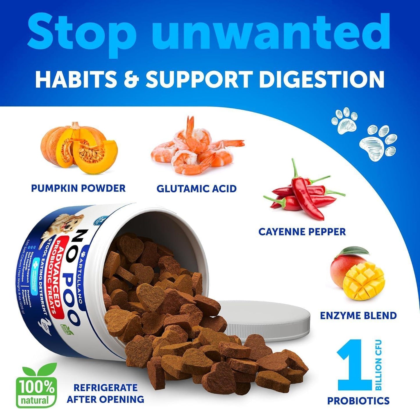 No Poo Chews for Dogs - Coprophagia Stool Deterrent