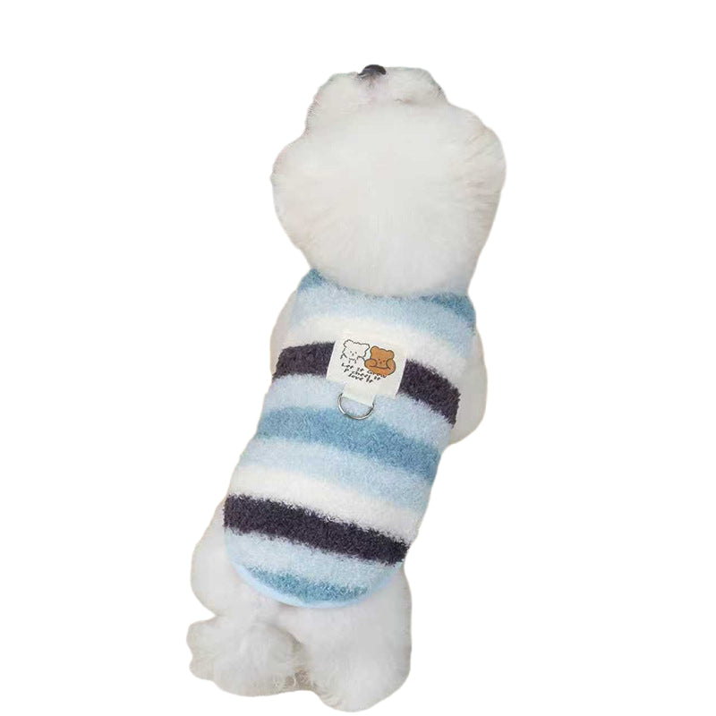 Dog Coat Cute Bear Label Two-Legged Winter Clothing
