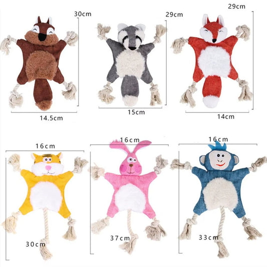 Dog Toys, Stuffed, Chewing, Plush, Squeaky Animal Pet Toys, Puppy, Fox, Squirrel, Dog, Cat, Chewing, Squeaky Toys, Pet Supplies | Purrfect Pet Kingdom