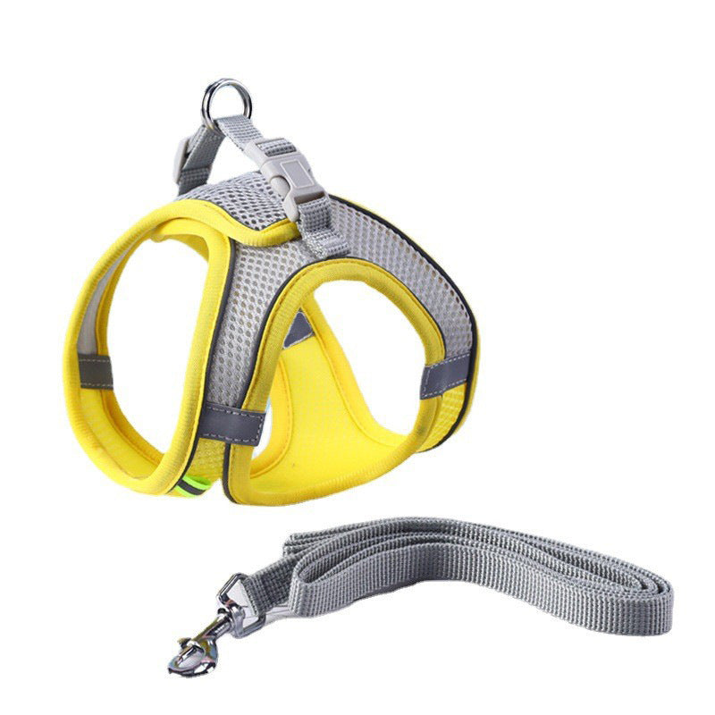 Reflective Dog Harness & Leash Set: Breathable Mesh