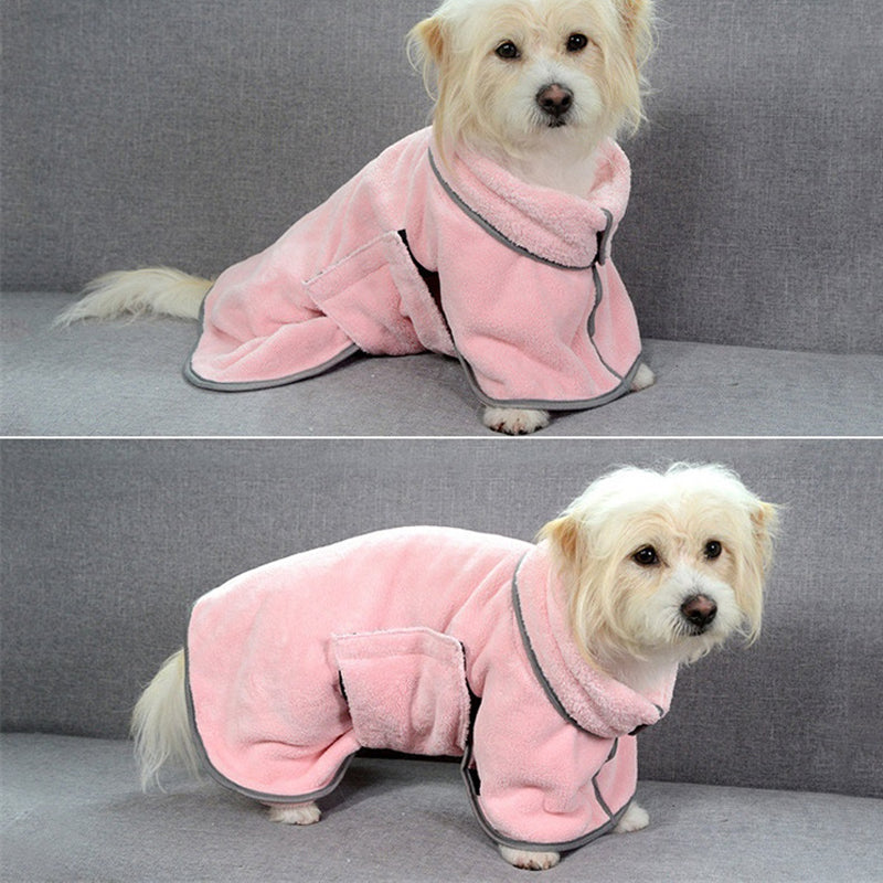 Dog Bathrobe Super Absorbent Quick-Drying Microfiber Towel - Detail Angle 3 | Majestic Pet Kingdom
