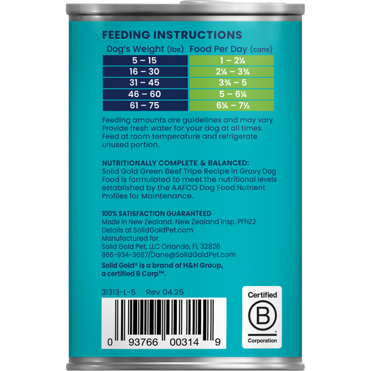 Solid Gold NutrientBoost Grain Free Green Beef Tripe Dog Pate (13.2oz) - Majestic Pet Kingdom