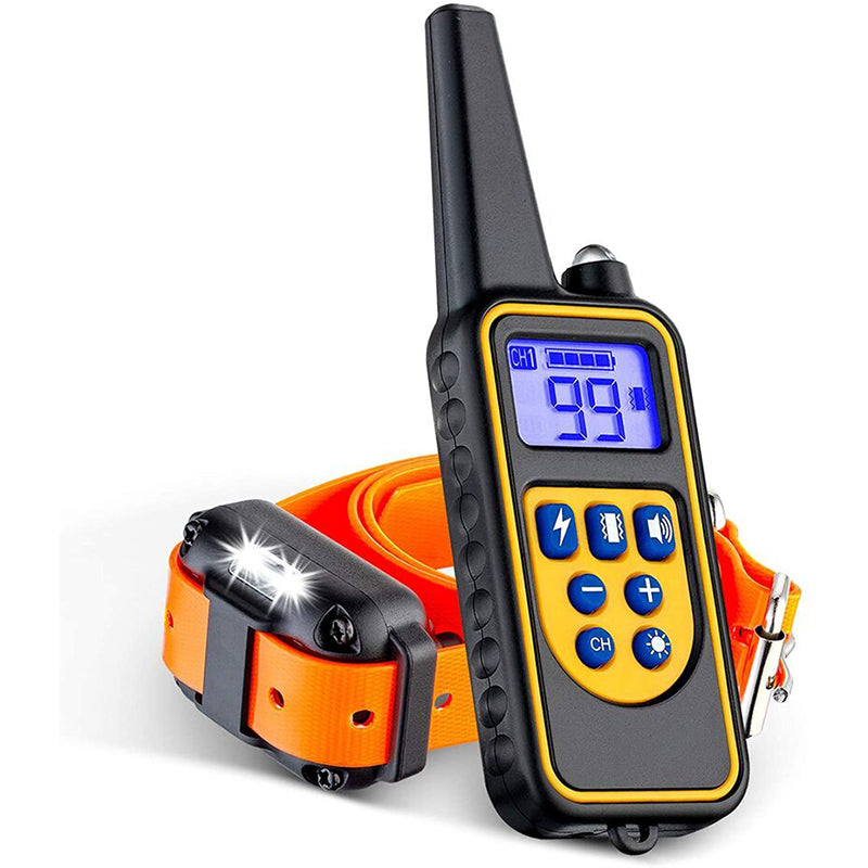 Dog training supplies - bark control device. The collar features electric shock and vibration for training. - Majestic Pet Kingdom