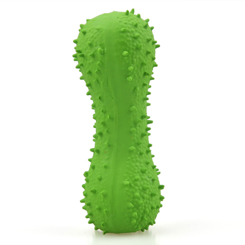 New Pet Latex Toy with Spiked Bone and Four-Corner Square Latex Sound Toy Durable Teeth-Cleaning Dog Toy | Purrfect Pet Kingdom