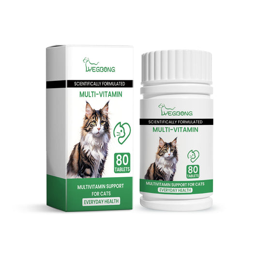 Pet Cat Multivitamin Tablets, Cats Supplement Vitamin Micronutrient Nutritional Supplements - Main Feature View | Majestic Pet Kingdom