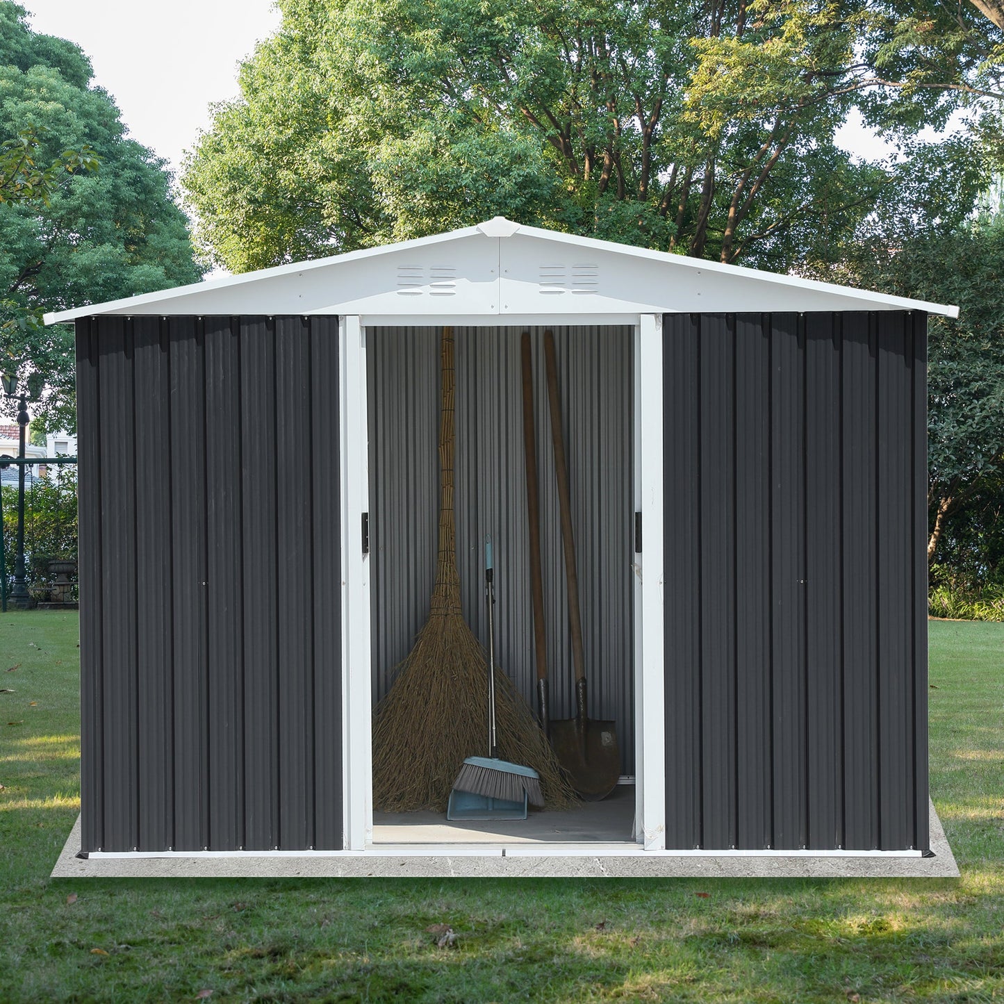 Dog House 47.2-Inch Solid Wood Outdoor Cabin with Front Porch - Detail Angle 5 | Majestic Pet Kingdom