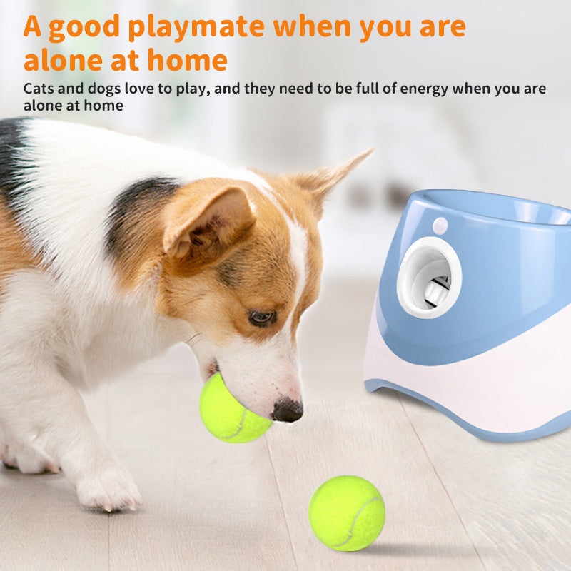 Automatic Dog Tennis Ball Launcher - Interactive Toy Set