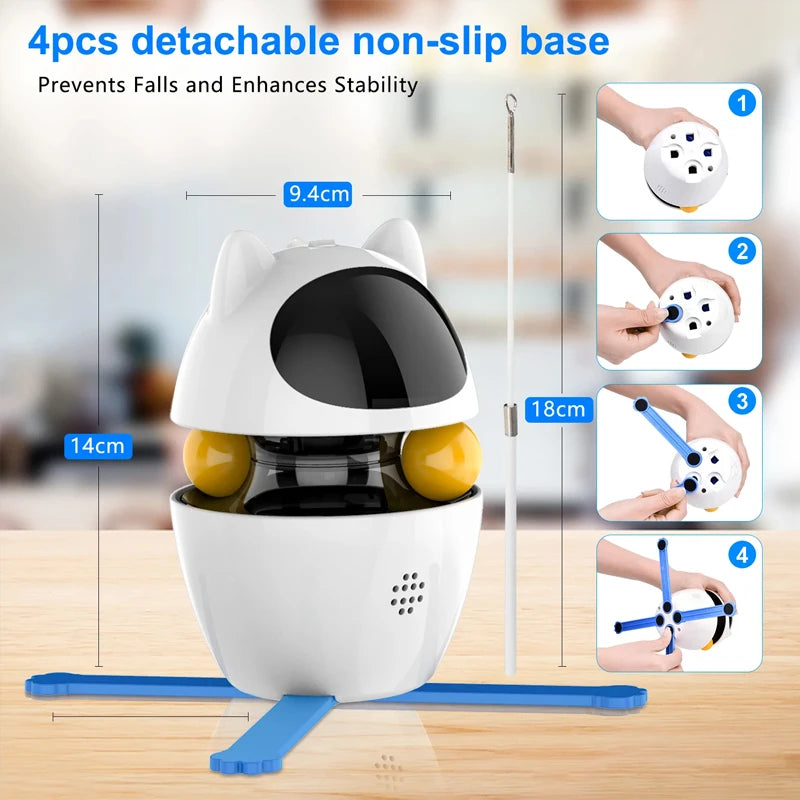 Interactive Laser Cat Toy - USB Rechargeable 4-in-1 Ball