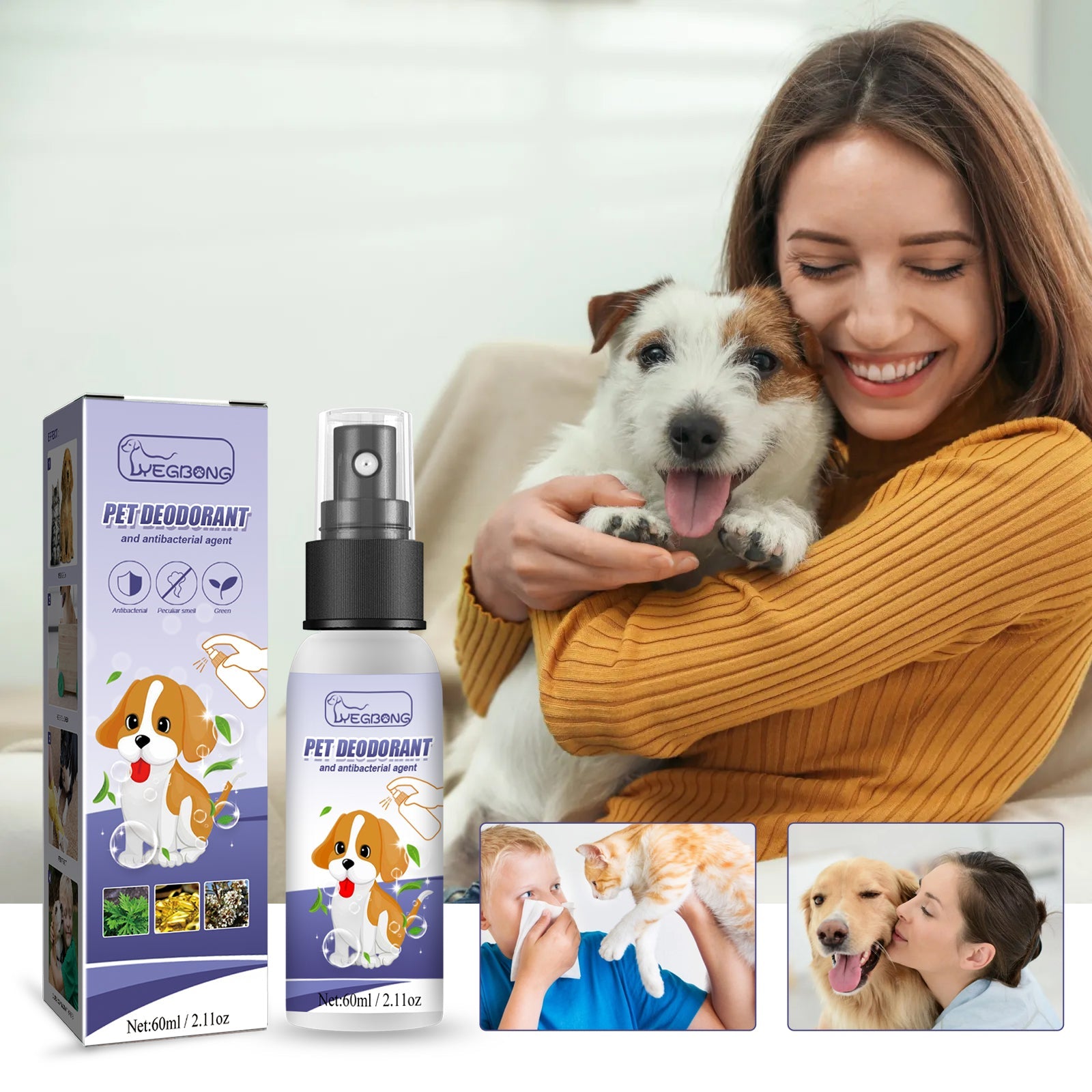 Pet Deodorant Spray: Odor Eliminator for Dog & Cat Urine