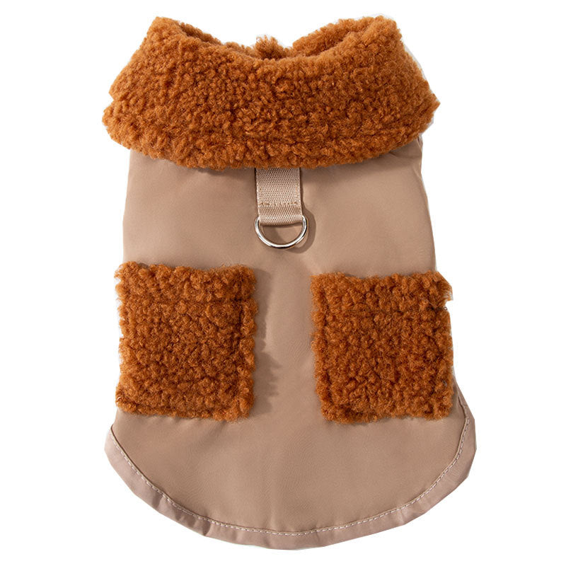 Dog Puppy Clothes Korean Style Coffee Sweater Fit Small Dog Pet Cat Autumn &Winter Pet Cute Costume Dog Cloth Coat - Majestic Pet Kingdom