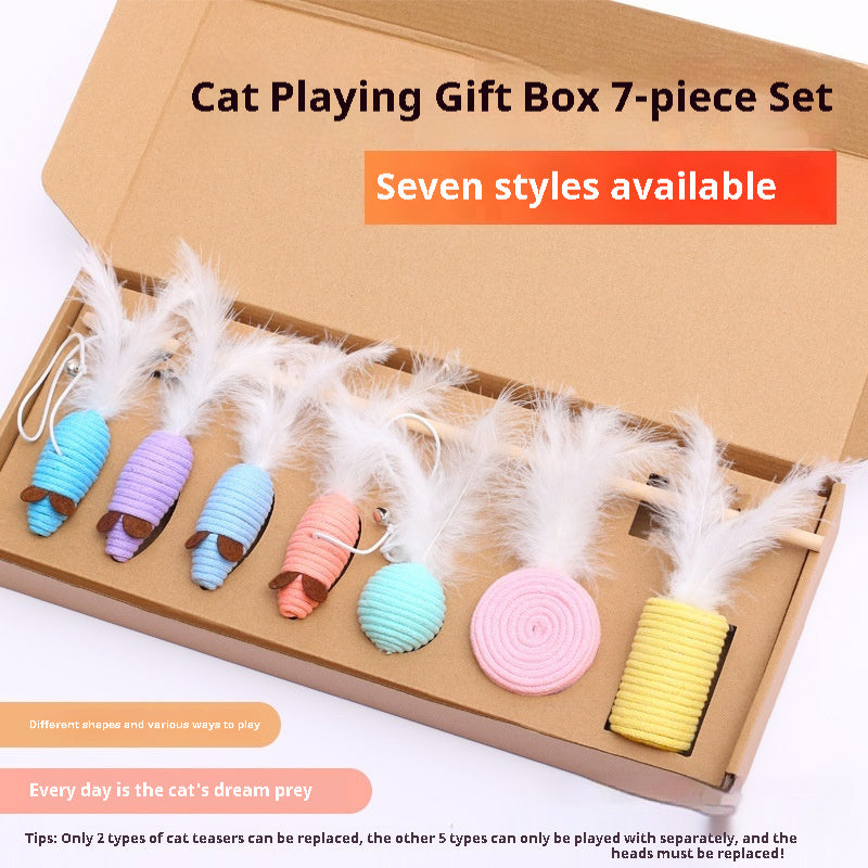 Pet Supplies Mouse Cat Toy Gift Set 7 Pieces