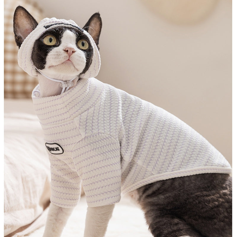 New Pet Base Shirt, Thin And Simple Striped Two-legged Shirt For Autumn And Winter, German Cat, Puppy, Dog And Cat Clothes - Majestic Pet Kingdom