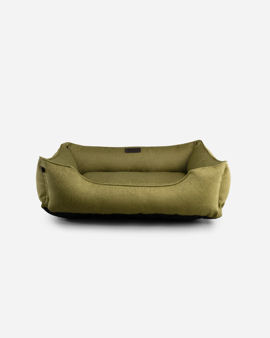 |-cotton-sleeper-dog-bed-olive-luxury-view-1 | Majestic Pet Kingdom