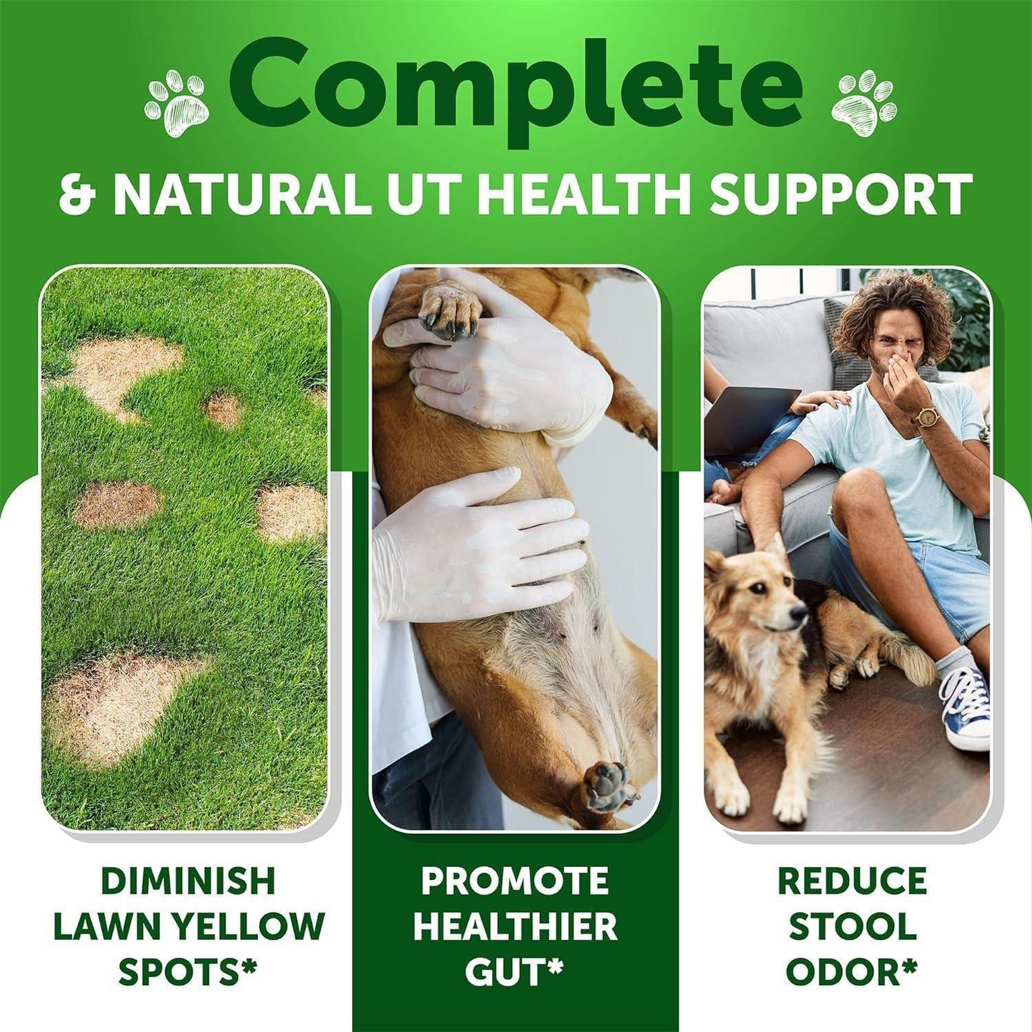 Grass Burn Spot Chews for Dogs - Lawn Neutralizer 120ct