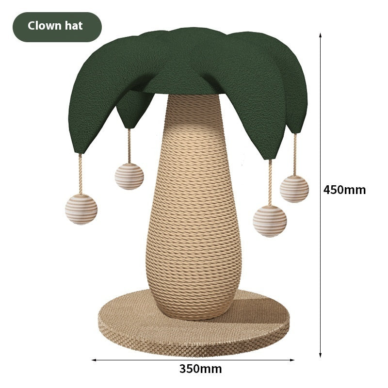 Sisal Scratching Pole Mushroom Cat Scratch Board Wear-resistant No Dandruff