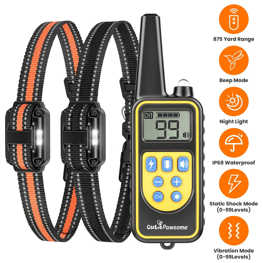 Rechargeable Dog Training Collar with Remote – 875 Yard Range - Majestic Pet Kingdom