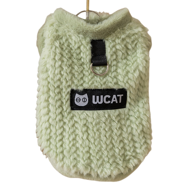 Pet Dog Fleece Sweater Sleeveless Autumn Winter Coat - Majestic Pet Kingdom
