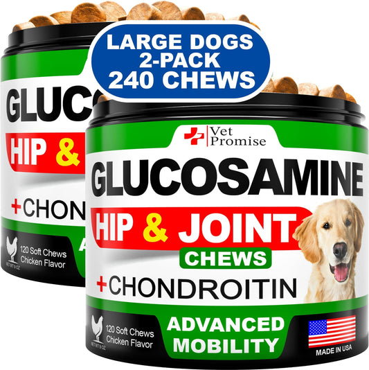 Dog Glucosamine Chews Hip & Joint Chondroitin 240ct 2-Pack
