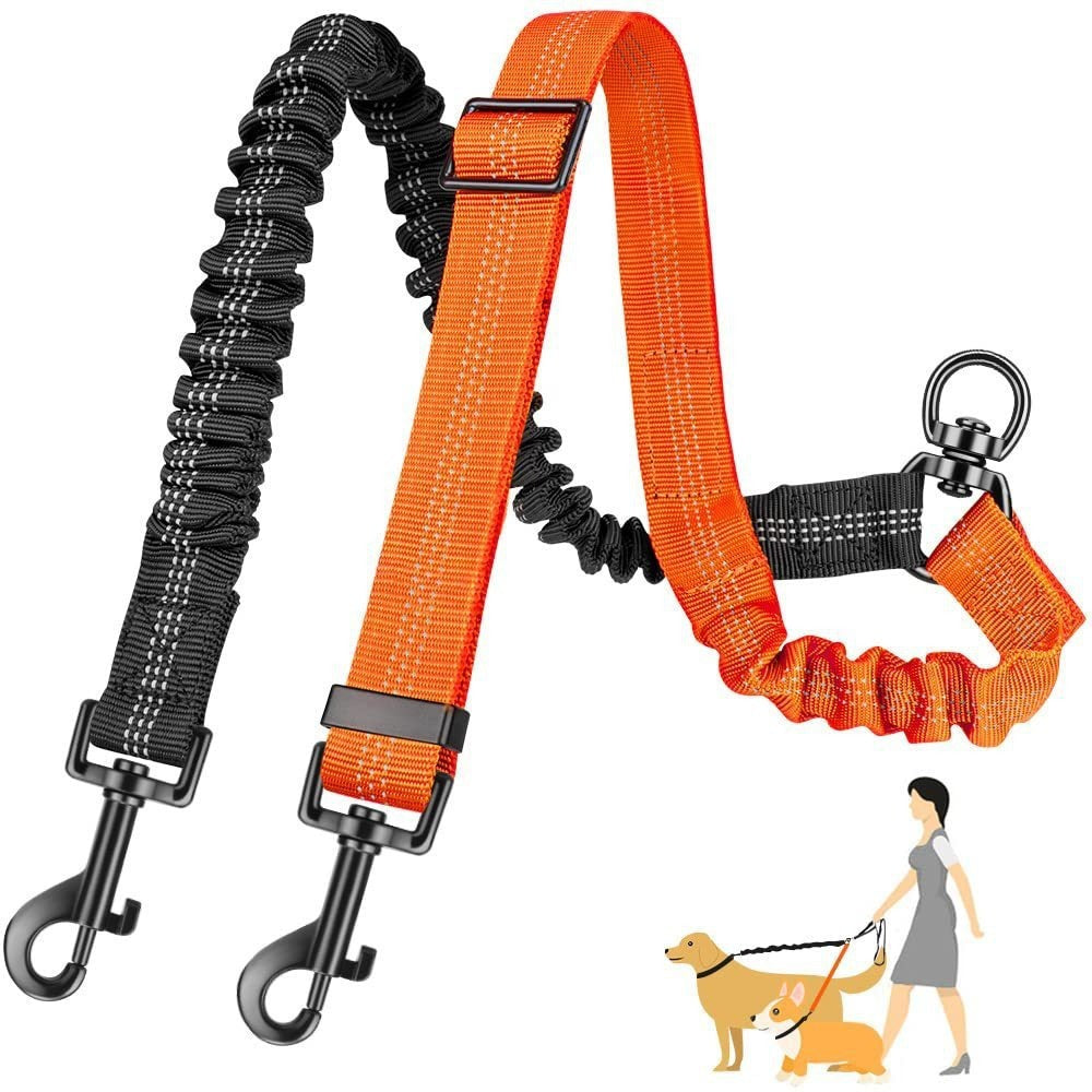One Leash Two Large Dog Leash And Anti Tangle Bite Resistant