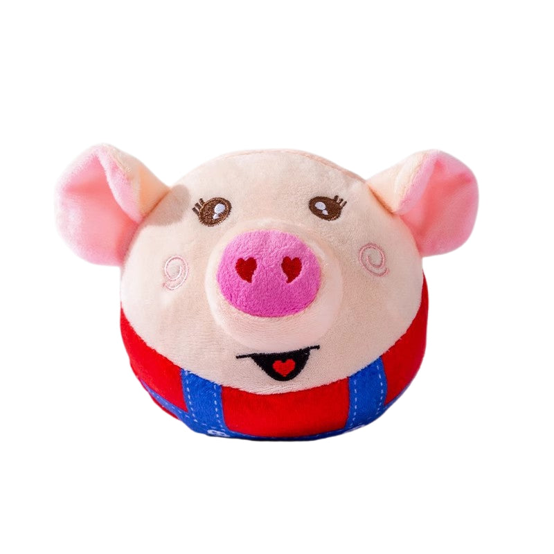 Dog Plush Piglet Toy, Electric Jumping Ball, Singing And Jumping, USB Rechargeable Pet Cat Interactive Toy | Purrfect Pet Kingdom