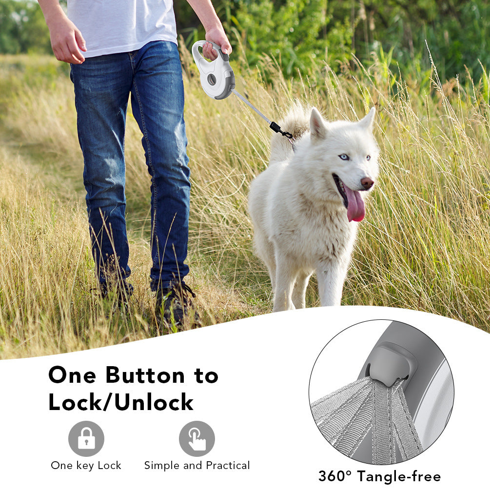 Reflective Retractable Dog Leash - Outdoor Pet Walking